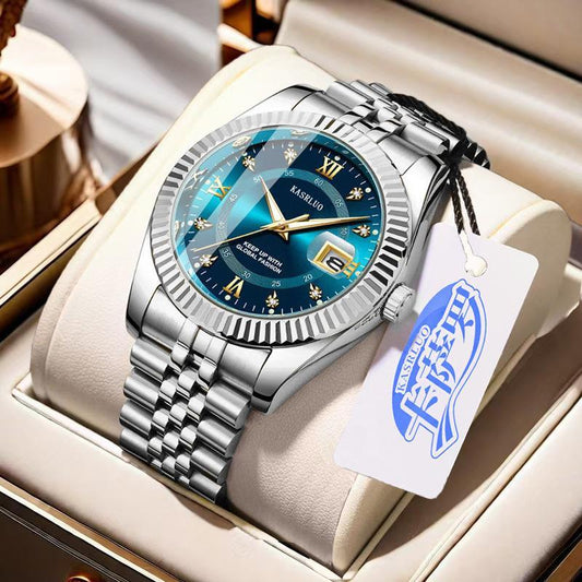 Men's non-mechanical Quartz log Watch fashion casual luminous.
