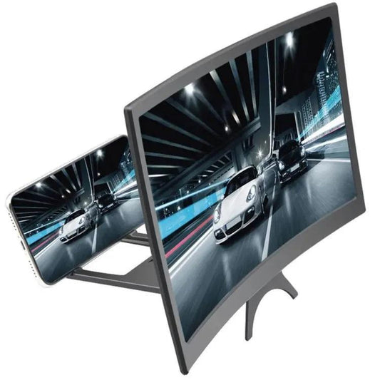 Mobile phone video amplifying screen.