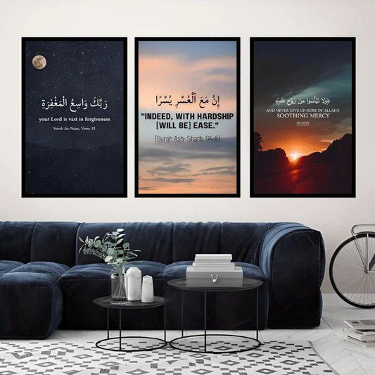 Wooden wall hanging set decorative wall art (3set).