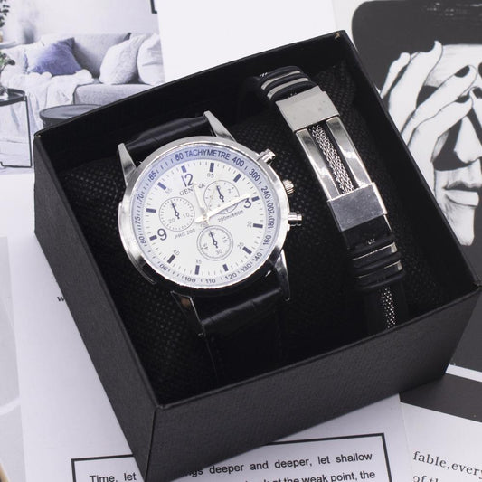 Blue light glass men wrist watch